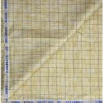 Siyaram's Linen Cotton Checkered Beige Unstitched Shirt Fabric 1.6 Mts - VV6978 /S424