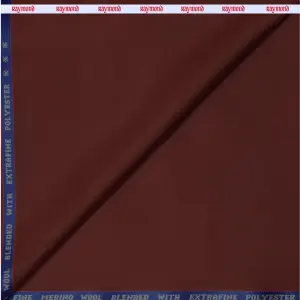 RAYMOND PREMIUM TROUSERING MAROON WOOL BLENDED PLAIN UNSTITCHED SUIT FABRIC-3MTS - 4321 / VV7221