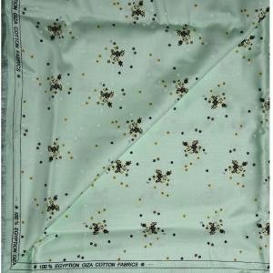 WEAVES EMPIRE 100% PREMIUM GIZA COTTON PRINTED LIGHT GREEN UNSTITCHED SHIRT FABRIC 1.60MTS / VV8130