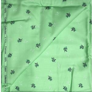 WEAVES EMPIRE 100% PREMIUM GIZA COTTON PRINTED APPLE GREEN UNSTITCHED SHIRT FABRIC 1.60MTS / VV8140