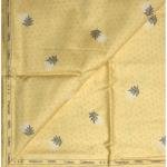 WEAVES EMPIRE 100% PREMIUM GIZA COTTON PRINTED YELLOW UNSTITCHED SHIRT FABRIC 1.60MTS / VV8148