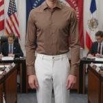 J.Hampstead Terry Rayon White colour Solid pattern Unstitched Trouser Fabric of 1.25 meters / VV8174