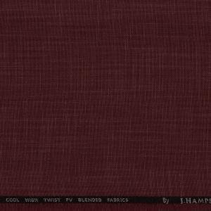J.Hampstead Maroon Terron Rayon Unstitched Trouser Fabric - 1.25 Metres / VV8215