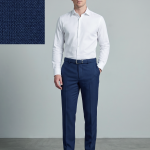 J.hampstead Terron Rayon Solid Blue Unstitched Trouser Fabric -1.25 metres - VV8223