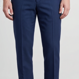 J.Hampstead Viscose Rayon Blue Solid Trouser Fabric of 1.25 Mts / VV8236