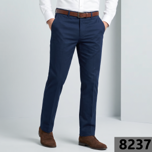 J.HAMPSTEAD TERRON RAYON SELF DESIGN DARK BLUE UNSTITCHED TROUSER FABRIC -1.25 MTS / VV8237