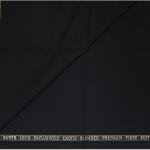 J.Hampstead Super 100's Wool Black Plain Unstitched Trouser Fabric of 1.25 Mts / VV7143
