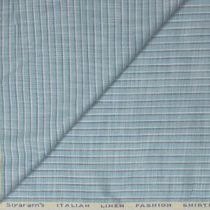 Siyaram's Pure Cotton Striped Blue Colored Shirt Fabric 1.6 Mts / VV7531