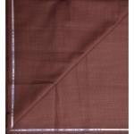 Weaves Empire 100% Linen Cotton with BATISTE Weaving Brown Colour Plain Unstitched Shirt Fabric - 1.6 mts / VV1003