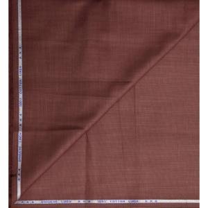 Weaves Empire 100% Linen Cotton with BATISTE Weaving Brown Colour Plain Unstitched Shirt Fabric - 1.6 mts / VV1003