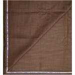 Weaves Empire 100% Linen Cotton with BATISTE Weaving Brown Colour Plain Unstitched Shirt Fabric - 1.6 mts / VV1010