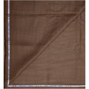 Weaves Empire 100% Linen Cotton with BATISTE Weaving Brown Colour Plain Unstitched Shirt Fabric - 1.6 mts / VV1010