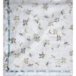 Weaves Empire 100% Genuine European Linen with 100 LEA count Grey colour Printed Unstitched Shirt Fabric - 1.60 Mts / VV2193