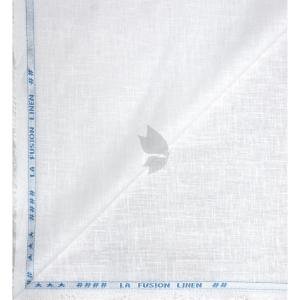 Siyaram's Presents 100% Pure Royal Linen with Italian Fashion and LA Fusion Linen White Coloured Unstitched Shirt fabric - 1.60 Mts / VV2264