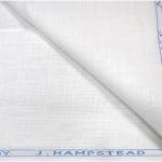 J.Hampstead 100 % Pure European Linen 40 Lea White Colour  Un-Stitched Shirting Fabric  1.60 mts / JH-40Lea-White-1.60M