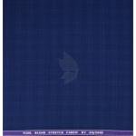 RAYMOND 51% WOOL RICH WITH AUSTRALIAN MERINO WOOL BLENDED STRETCH FABRIC ROYAL BLUE COLOUR CHECKERED PATTERN UNSTITCHED SUIT FABRIC OF 3 MTS / VV2829