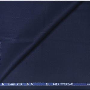 J.HAMPSTEAD Royal Blue Self Design Unstitched Trouser Fabric-1.25 metres / Matte-13-3