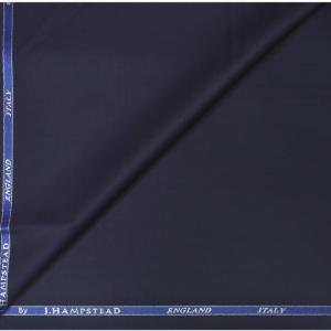 J.HAMPSTEAD Royal Blue Solid Unstitched Trouser Fabric-1.25 mts / P 49-4