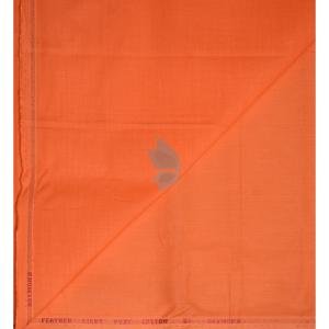 Raymond 100% Egyptian Giza Cotton (Premium Cotton) Red Orange (Orange) colour Plain Pattern Unstitched Shirt Fabric of 1.60 meters / VV2383M