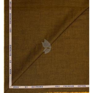 Raymond 100% Egyptian Giza Cotton (Premium Cotton) Bronze (Brown) colour Plain Pattern Unstitched Shirt Fabric of 1.60 meters / VV2383E