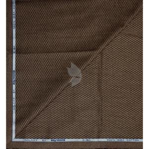 Raymond 100% Egyptian Giza Cotton Brown (Bronze) colour Jacquard Pattern Unstitched Shirt Fabric of 1.60 meters / VV2385U