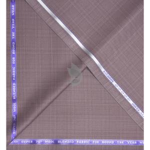 Raymond Super 70's Australian Merino Wool Fabric Round the Year Wear with Checkered Pattern Brown (Taupe) colour Unstitched Suit Fabric of 3.25 Meters / VV2574