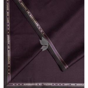 Raymond Super 100's Australian Merino Wool Soft & Gentle Fabric with Self Checkered Pattern and Brown colour Unstitched Suit Fabric of 3.5 Meters / VV2567