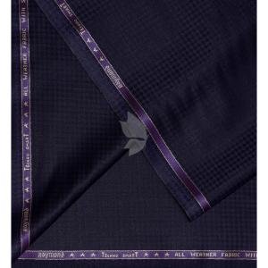 Raymond Australian Merino Wool Blended with All weather Jacquard pattern Dark Blue (Egg Plant) Unstitched Suit Fabric of 3.5 meters / VV2579