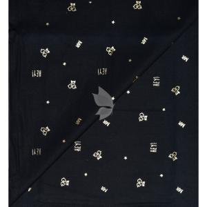J.Hampstead 100% Pure Giza Cotton Printed pattern Black colour Unstitched Shirt Fabric of 1.6 meters / VV2392G