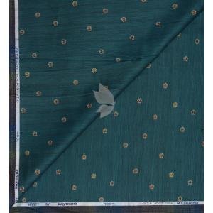 Raymond 100% Egyptian Giza Cotton (Premium Cotton) Green Printed Pattern Unstitched Shirt Fabric of 1.60 meters / VV2388J