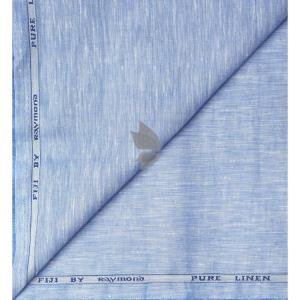 Raymond 100% Pure Linen from "FIJI" with "Double Wrap Weaving" Blue colour Plain Unstitched Shirt Fabric of 1.70 meters / VV2640