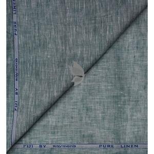Raymond 100% Pure Linen from "FIJI" with "Double Wrap Weaving" Green (Jade) colour Plain Unstitched Shirt Fabric of 1.70 meters / VV2627
