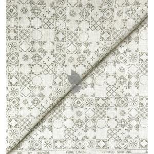 Raymond 100% Pure Linen Beige color Printed Unstitched Shirt Fabric of 1.6 meters / VV2389O
