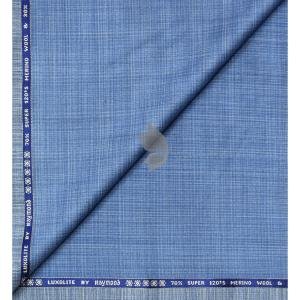 Raymond Luxurious fabrics with Super 120's Wool with 70% wool "Luxolite" Collection Blue colour Checkered Unstitched Trouser Fabric of 1.3 Mts / VV2649