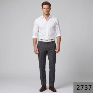 Raymond "Imperio" collection Super 90's merino Snuff color Vertical Striped unstitched Trouser fabric of 1.3 meters / VV2737