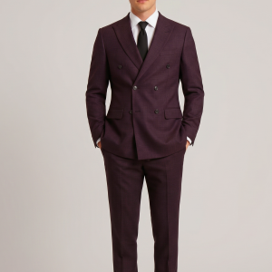 RAYMOND AUSTRALIAN MERINO WOOL BLENDED FABRIC FOR ALL SEASONS WEAR ROSEWOOD COLOUR JACQUARD PATTERN UNSTITCHED SUIT FABRIC OF 3.25 MTS / VV2838
