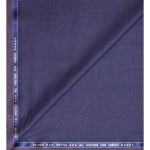 Raymond 35% Vicose blended Limed Spruce Blue (Blue) colour fine fabric with All Weather Variant and Dotted Jacquard Weave unstitched Trouser Fabric - 1.25 Mts / VV2323