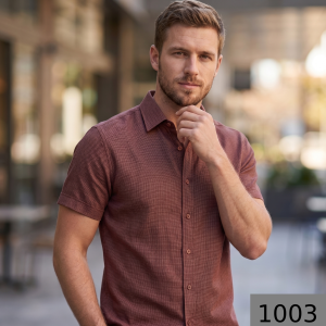 Weaves Empire 100% Linen Cotton with BATISTE Weaving Brown Colour Plain Unstitched Shirt Fabric - 1.6 mts / VV1003
