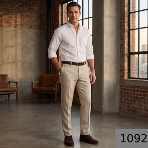 Siyaram's Viscose Blend Self Design Beige (Cream) Colour Unstitched Trouser Fabric - 1.20 Mts / VV1092