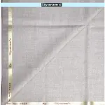 Siyaram's Viscose Blend Self Design Grey (Seashell) Colour Unstitched Trouser Fabric - 1.20 Mts / VV1095