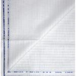 Weaves Empire 100% Linen Cotton White Unstiched Shirt Fabric - 1.6 Mts / VV1143