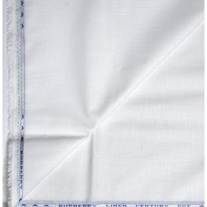 Weaves Empire 100% Linen Cotton White Unstiched Shirt Fabric - 1.6 Mts / VV1161