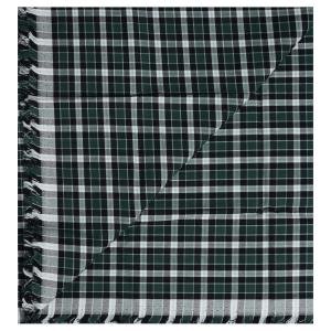J. Hampstead 100% Giza Cotton Green Checkered Shirt Fabric 1.6 Mts / VV1190