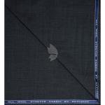 Raymond 100% Pure Wool (All Wool) Grey Color Solid with Stretch Unstitched Trouser Fabric - 1.25 Mts / VV2006