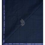 Raymond 100% Pure Wool (All Wool) Blue Color Checkered with Natural Stretch Unstitched Trouser Fabric - 1.25 Mts / VV2016