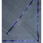 Raymond 100% Pure Wool (All Wool) Thick Blue Color Self Checkered Unstitched Suit Fabric - 3.5 Mts / VV2034