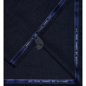 Raymond 100% Pure Wool (All Wool) Thick Blue Color Checkered Unstitched Suit Fabric - 3.5 Mts / VV2050