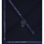 Raymond 100% Pure Wool (All Wool) Jacquard Navy Blue Color Unstitched Suit Fabric - 3.5 Mts / VV2060