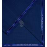 Raymond 100% Pure Wool (All Wool) Striped Blue Color Unstitched Suit Fabric - 3.5 Mts / VV2072