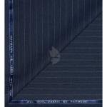 Raymond 100% Pure Wool (All Wool) Striped Blue Color Unstitched Trouser Fabric - 1.3 Mts / VV2079